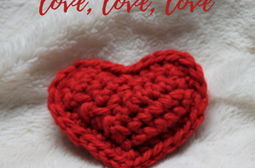 cœur rouge au crochet